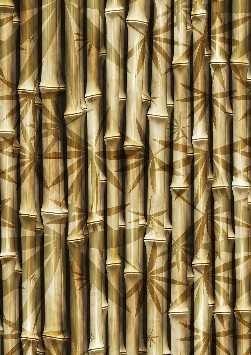 Bambus, Stangen, Bambusstangen, Tapete, Muster