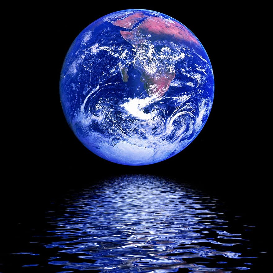refleksioner, planet, jorden, Jordens dag, astronomi, grøn, miljø, globus, miljømæssige, global, opvarmning