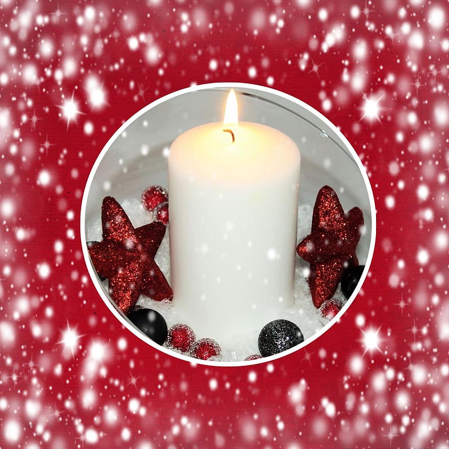 Boże Narodzenie, Adwent, świeca, światło, płomień, czas świąt, palić się, kartka z życzeniami