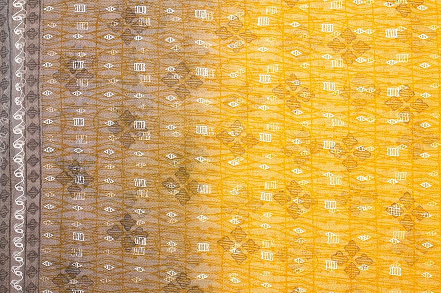 tecido, padrão geométrico, pano amarelo, Tecido Amarelo, Papel de parede de tecido, fundo de tecido, fundo, textura, padronizar, origens, abstrato