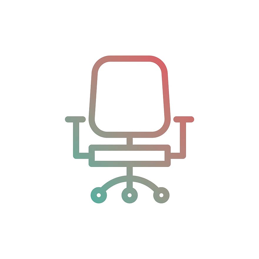 stol, ikon, design, symbol, skilt, møbel, kontor, sæt, indre, moderne, hjem