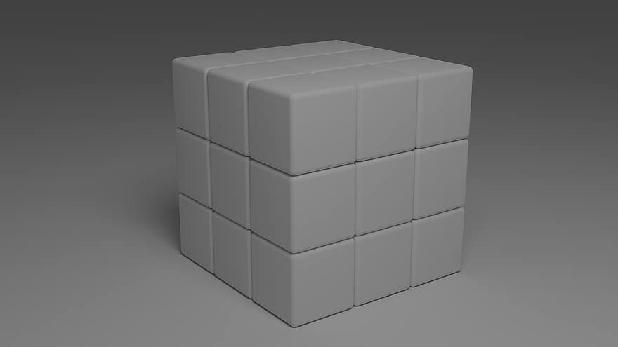 Cubo de rubik, cubo, diseño, modelo
