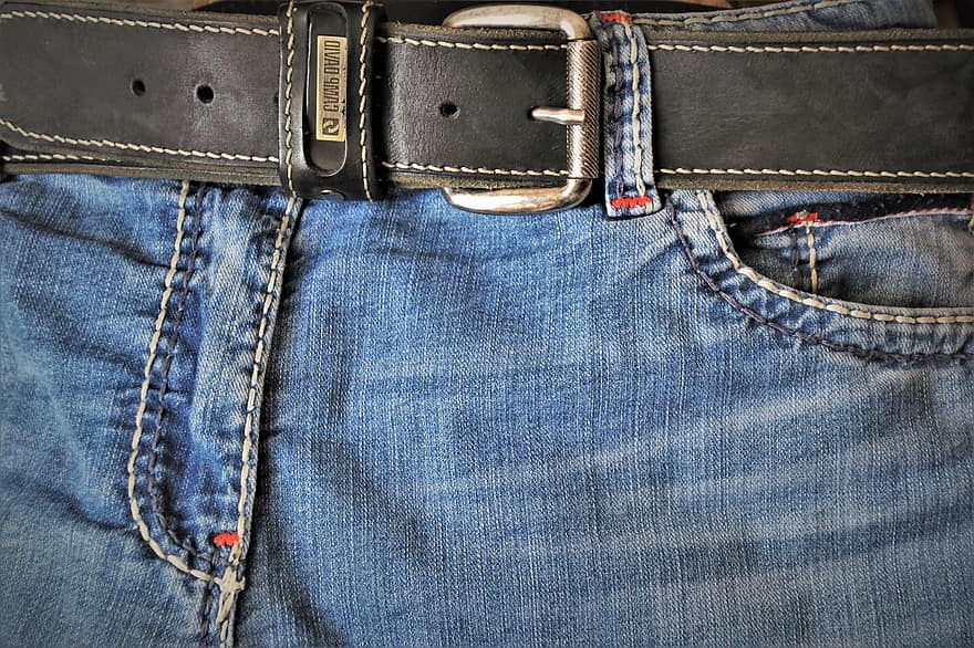 denim, jeans, belte, spenne, klær, tilbehør, stil, bukser, tekstur, mote, hai