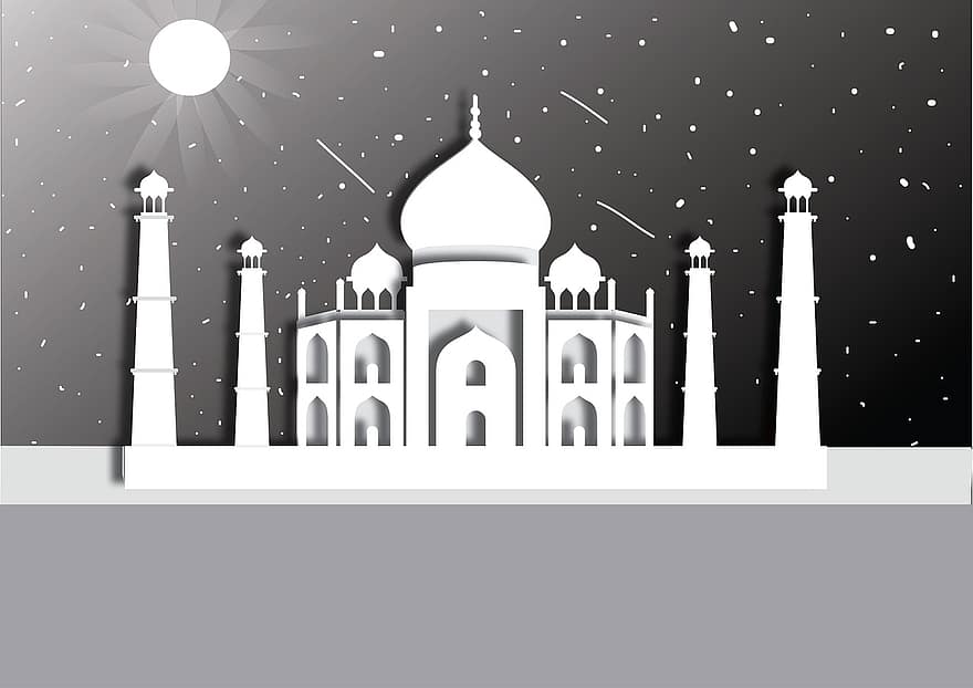 Taj Mahal, Monumen, marmer, India, perjalanan
