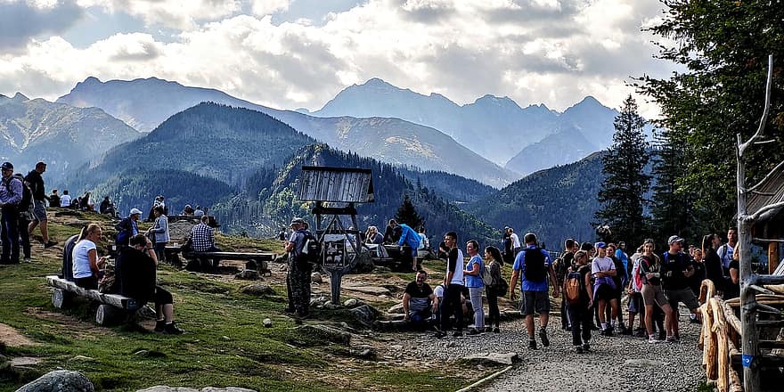 Polen, Tatra Berge, Camping, Touristenattraktion, Wandern