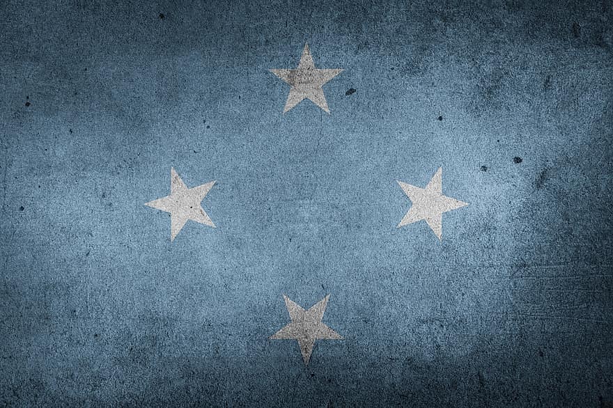 flagga, micronesia, oceanien, Stilla ön, National flagga