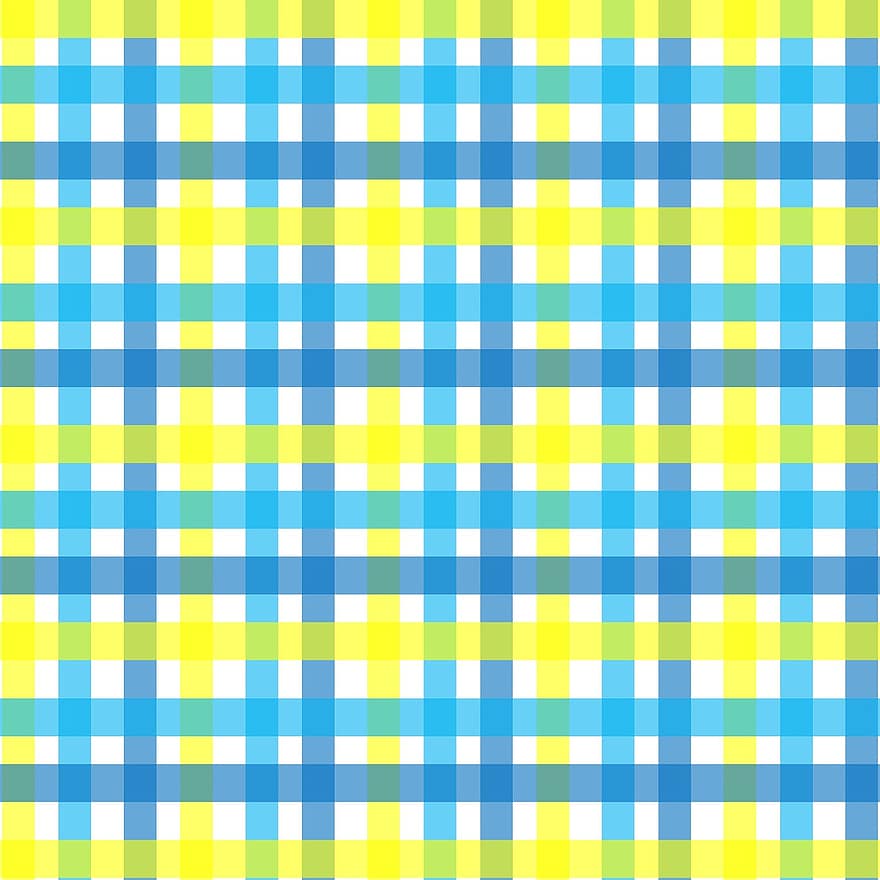 깅엄, 격자 무늬의, 노랑, 아쿠아, 푸른, 화이트, 윤곽, 문, 줄무늬가있는, 위에 까는 것, 층