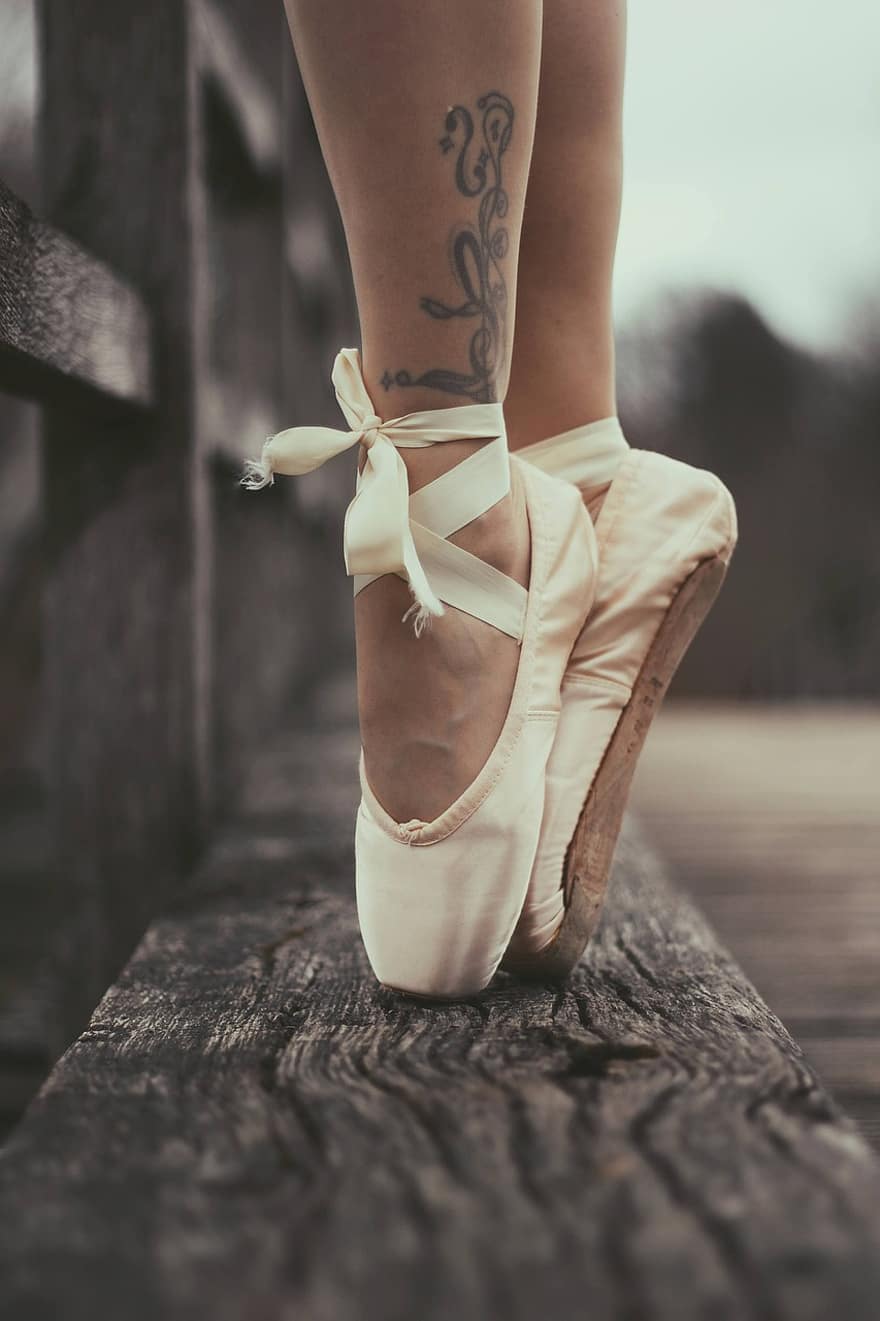 балет, балетни обувки, танц, обувка, човешки крак, хора, един човек, Дами, спорт, спортна обувка, упражняване