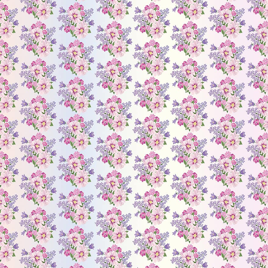 Floral Digital Paper, Flower Pattern, Non Repeating, Vintage, Floral, Paper, Wedding, Scrapbooking, Retro, Decorative, Greeting