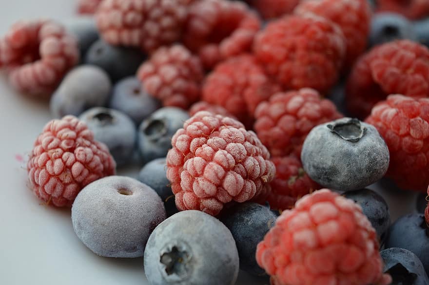 bringebær, blåbær, bær, friske bær, frisk frukt, frukt, innhøsting, produsere, organisk, mat, fersk
