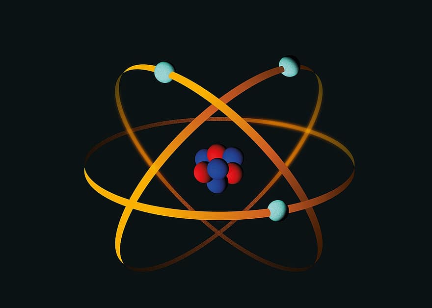 atom, vetenskap, rymden, universum, kärna, symbol, kemi, fysik, utbildning, elektron, forskning