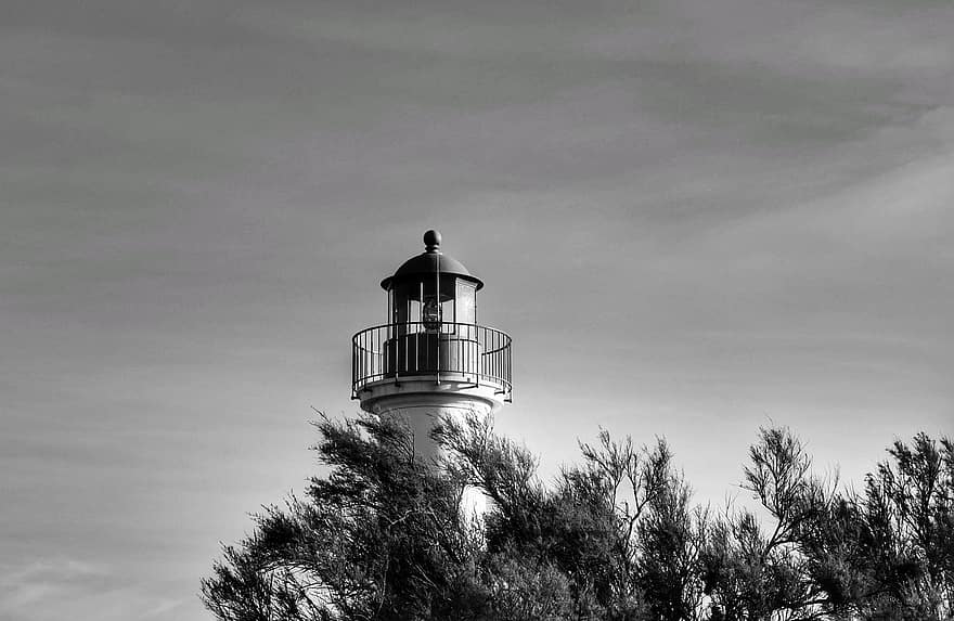 Lighthouse, Sky, Sea, Ocean, Beach, Water, Horizon, Boat, Side, Shore, Nature