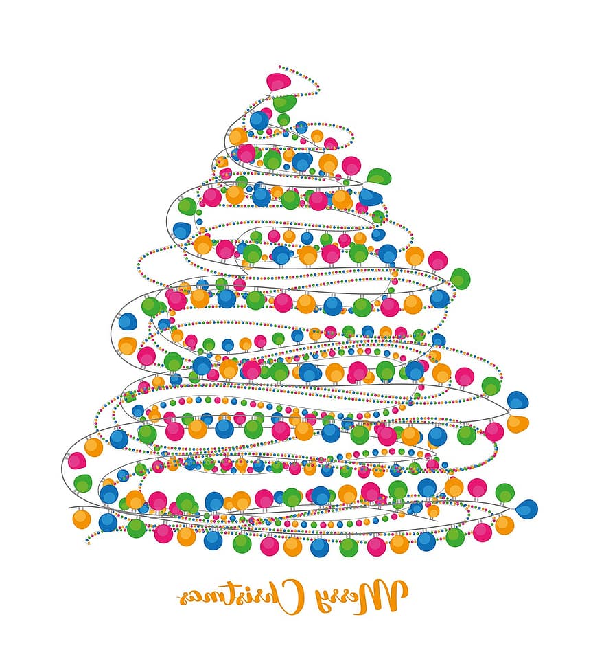 karácsonyfa, Karácsony, dekoráció, Lámpák, fény, girland, rögzített, ünnepies, megérkezés, fa