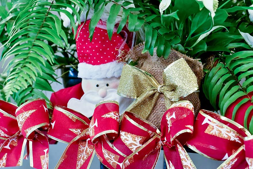 папа ноель, Різдво, зима, прикраса, сніг, свято, подарунки, боке, сюрприз, святкування, подарунок