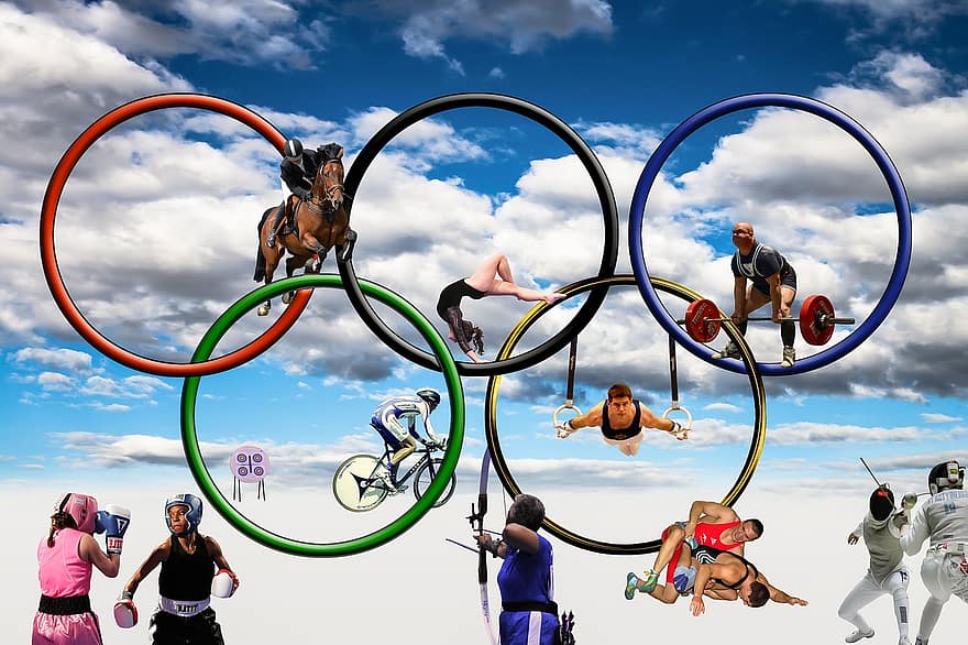 olimpia, Juegos olímpicos, Juegos Olímpicos de verano, deporte, anillos, olimpíada, Atletas, aros olímpicos, competencia, disciplina, levantamiento de pesas