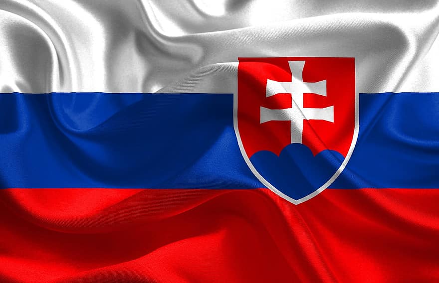 lippu, slovakia, vaakuna, slovakin lippu, kansakunta, kansalaisuus, maa, kuva, tapetti, punainen, taustakuva
