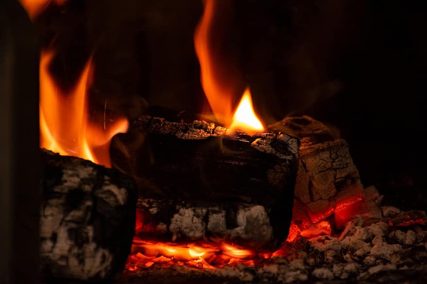 Φωτιά, φωτιά, τζάκι, έγκαυμα, φλόγα, θερμότητα, fuoco, fuego, chimenea, ζεστό, έκρηξη