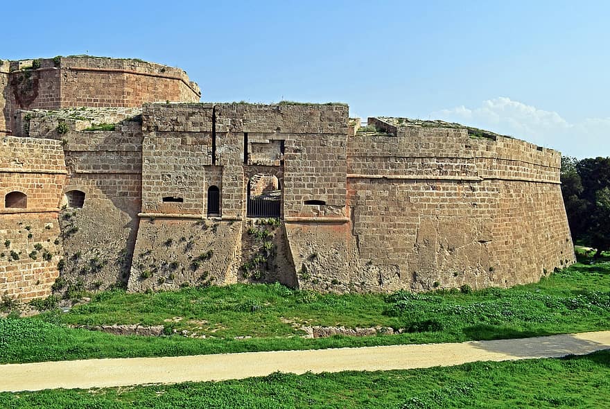 slot, ruiner, middelalderlig arkitektur, bastion, arkitektur, monument, Famagusta, historie, gammel, gammel ruin, berømte sted