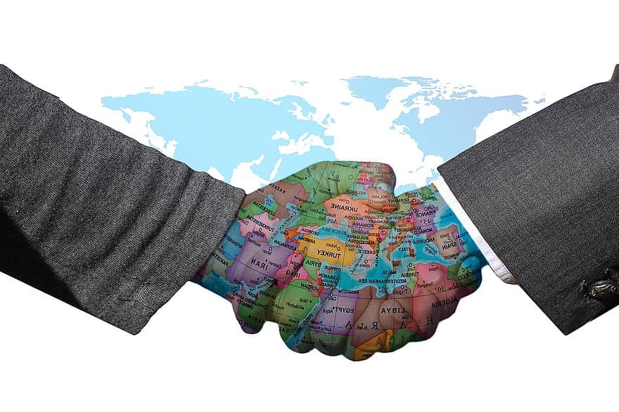 Handschlag, Verstehen, Internationales Verständnis, zusammen, Gemeinschaft, Welt, Erde, Mensch, Hände schütteln, herzlich willkommen, Verhandlung