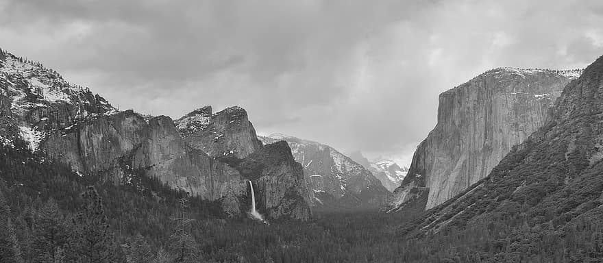 yosemite cade, cascate, Yosemite, cascata, California, paesaggio, natura, acqua, all'aperto, panoramico, foresta