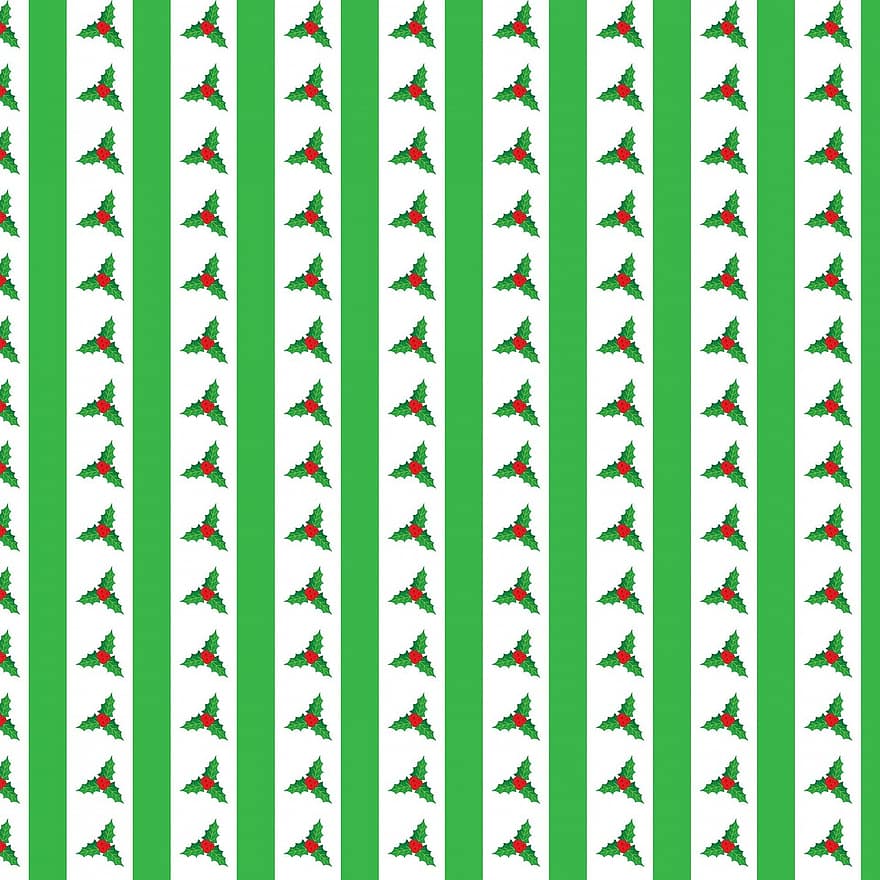Holly, Red, Berry, Berries, Green, Leaves, Stripe, Stripes, Striped, White, Wallpaper