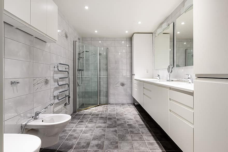 Real Estate, Interior Design, Bathroom, Toilet, Shelf, Sink, Luxury, Shower, Mirror, Towel, Decor