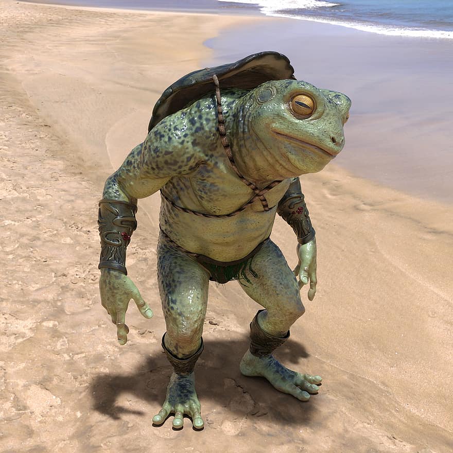 Toads Man, επιστημονική φαντασία, παραλία, φαντασία, αμφίβιο, λένε gestalt, παραμύθια, πολεμιστής, μυθολογία, μυθικά πλάσματα, ανθρωποειδής