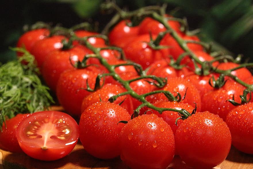 pomidorai, raudona, daržovės, maisto, valgyti, šviežias, virėjas, salotos, sveikas, ingridientai, subrendęs