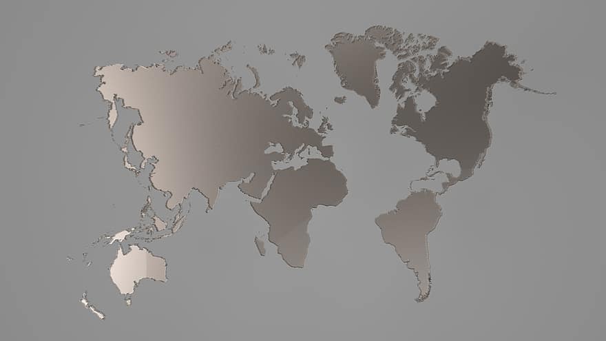 3D-s modell, világ, föld, földrajz, oktatás, földgolyó, bolygó, Észak Amerika, Dél Amerika, Európa, Afrika