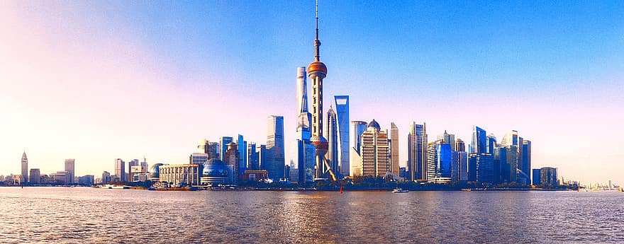 shanghai, Lujiazui, bygning, by, reise, turisme, skyskraper, bybildet, urban skyline, berømt sted, arkitektur