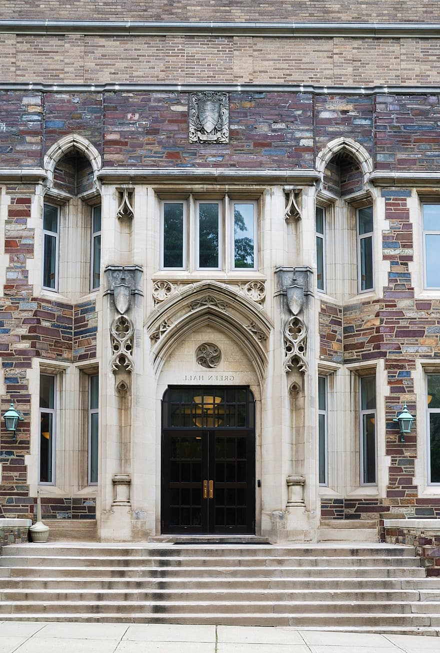 Building, Campus, Princeton, Historical, Entrance, Door, Green Hall, Stone, Ivy League, University, College