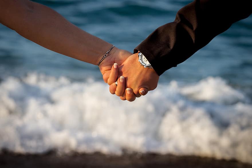 handen, paar, verhouding, liefde, handen vasthouden, romantisch, lovers, man en vrouw, samen