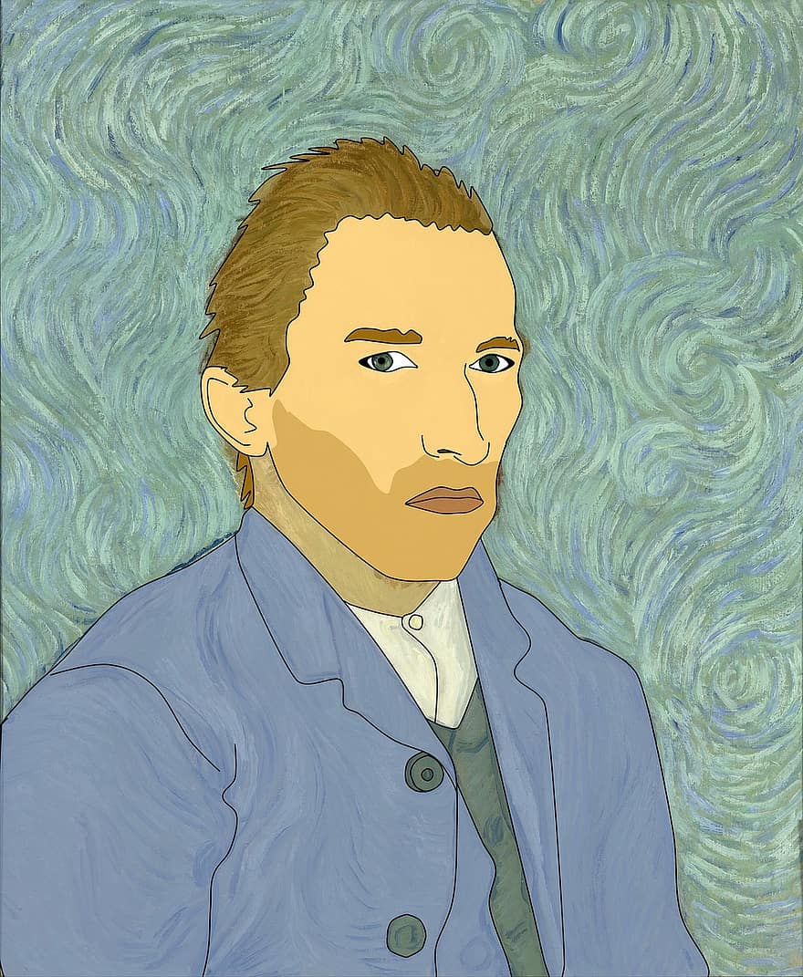 van Gogh, illustrasjon, galskap, kunstner