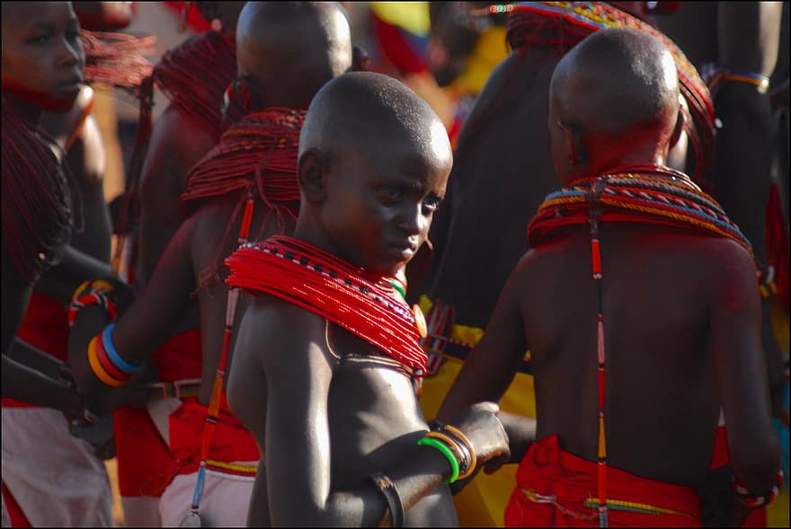 samburu, kmenový, Afrika, Keňa, tradiční, svatba, obřad, oslava, společenství, nomádů, kmenů