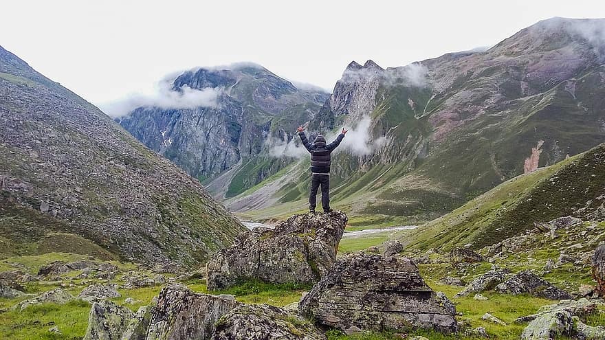 randonnée, trekking, Montagne, aventure, paysage, la nature, hauts plateaux, Népal