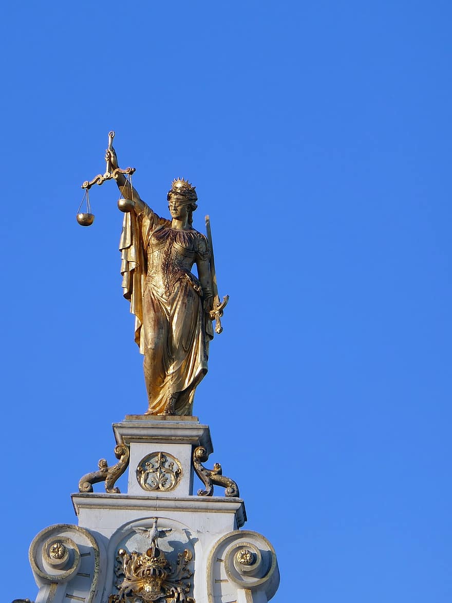 justiça, estátua, Libra, símbolo, figura, lei, cristandade, azul, lugar famoso, escultura, religião