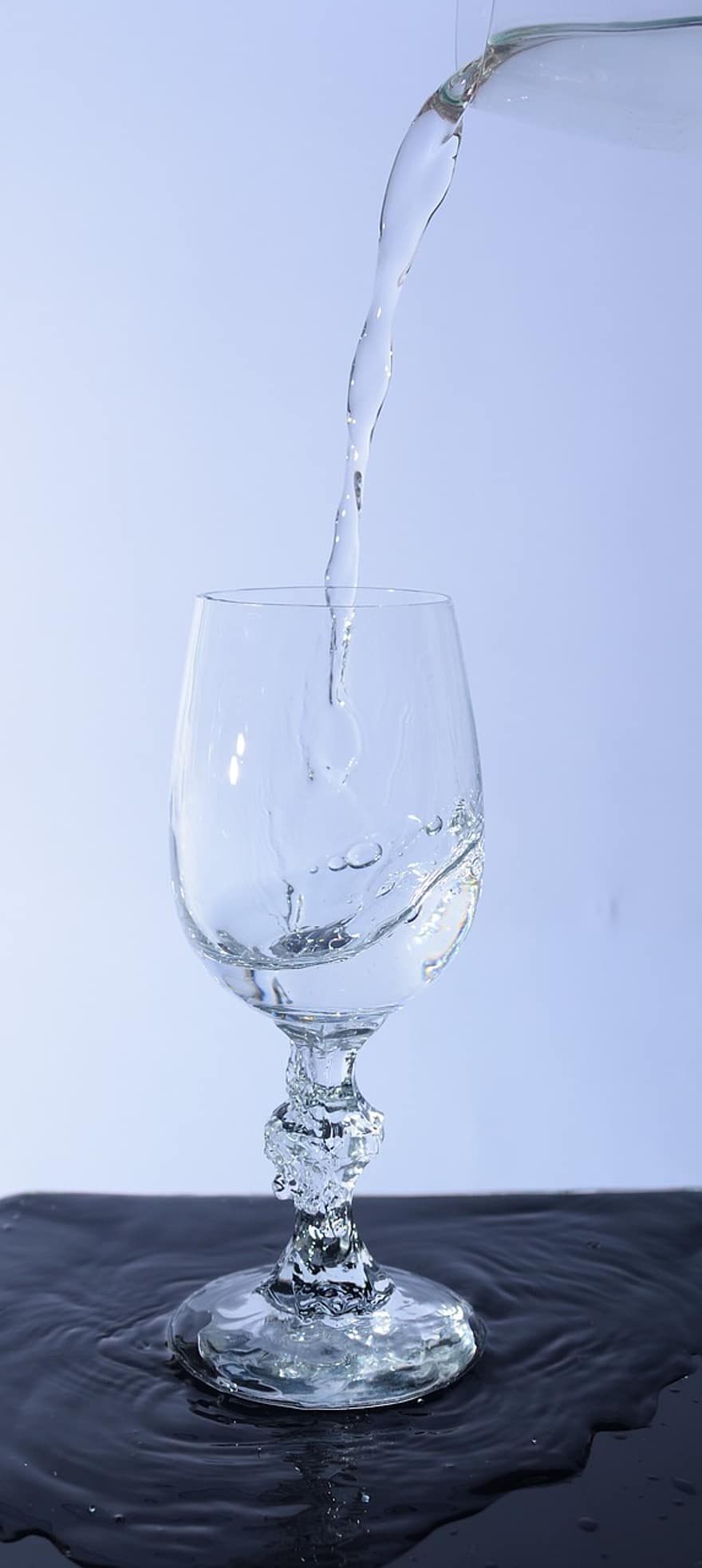 glas, vatten, flytande, dryck, tabell, förfriskning, service