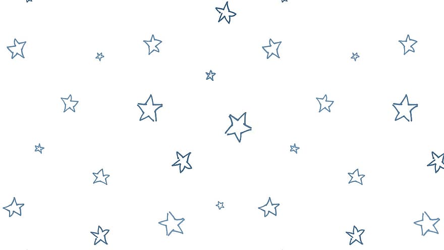 estrelles, Doodle, fons, patró, estrelles blaves, blanc, centelleig, espai, cosmos, estrellat, màgic