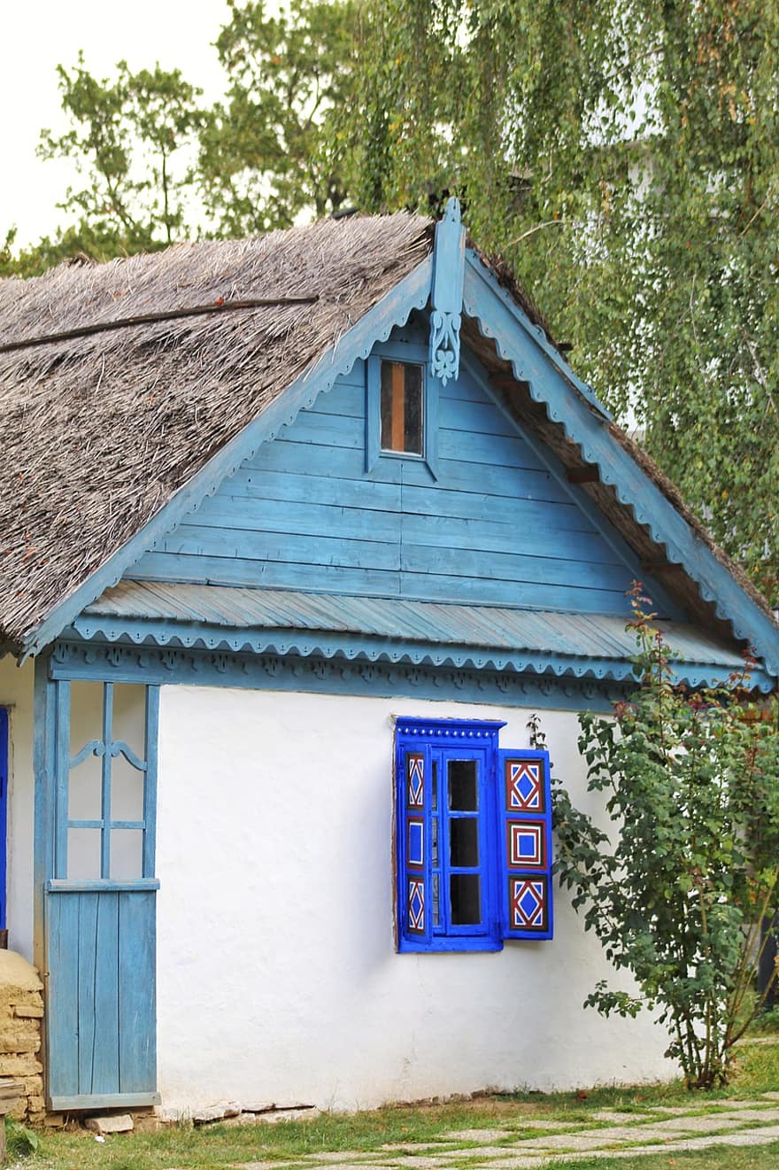 традиційний, будинок, румунія, сільській місцевості