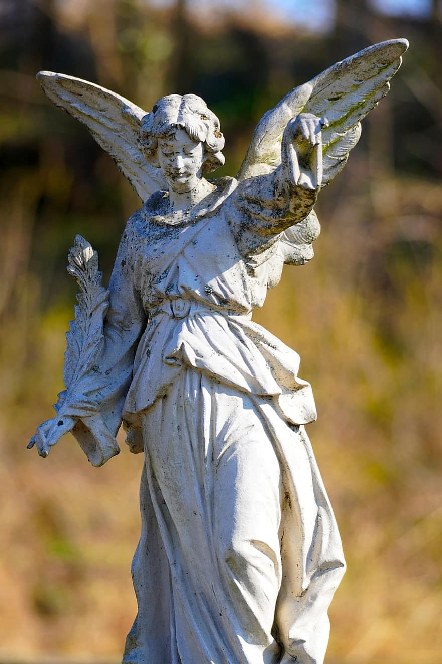 Angel, Sculpture, Graveyard, Statue, Religion, Old Statue, christianity, famous place, spirituality, architecture, catholicism