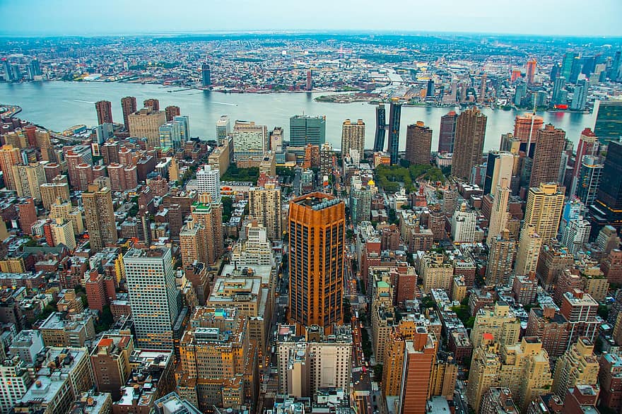 Miasto, podróżować, turystyka, Budynki, USA, Ameryka, Nowy Jork, nyc, Manhattan, drapacze chmur, Empire State Building