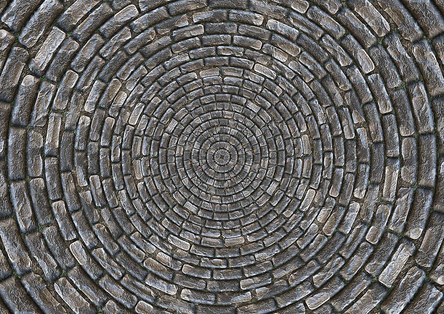 Stones, Patch, Circle, Arches, Pattern, Structure, Round, Paving Stone, Texture, Flooring, Sidewalk