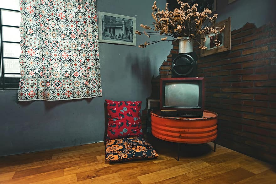 intérieur vintage, Chambre Vintage, style vintage, ancienne chambre, chambre domestique, à l'intérieur, sol, moderne, bois, intérieur de la maison, modes de vie
