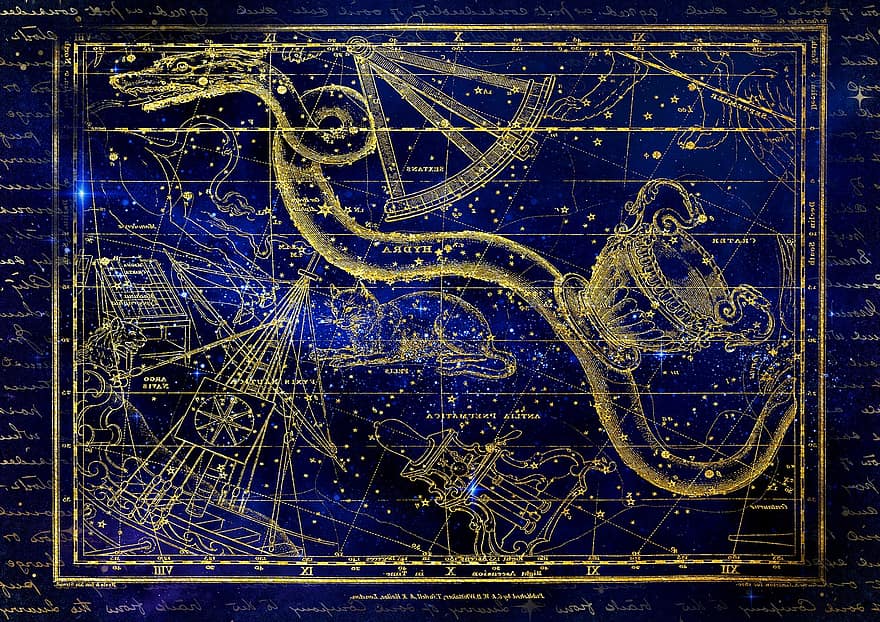constellation, signe du zodiaque, ciel, ciel étoilé, Alexandre Jamieson, anniversaire, carte de voeux, Atlas des étoiles, horoscope, astrologie, zodiaque
