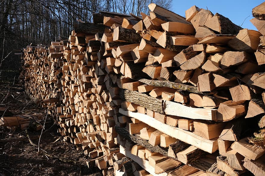 Logs, Firewood, Woodpile, stack, wood, lumber industry, timber, heap, log, forest, lumberyard