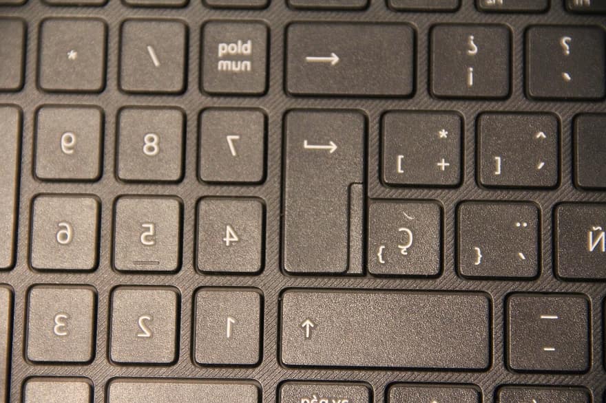 teclado, computador portátil, computador, pc, digitando, chaves, tecnologia, dell