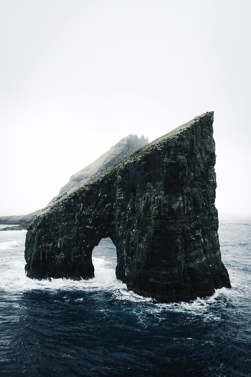 drangarnir, арка, Фарьорските острови, море