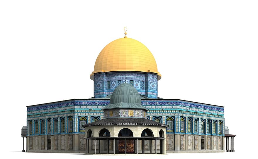 купол на скалата, Йерусалим, архитектура, сграда, църква, интересни места, исторически, туристи, атракция, забележителност, фасада