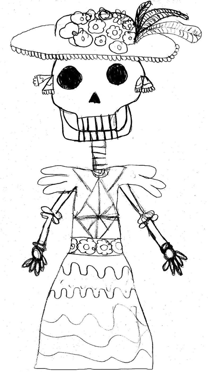 يوم الموتى ، كاترينا ، كالاكا ، المكسيك ، جمجمة ، عظام ، عيد الرعب
