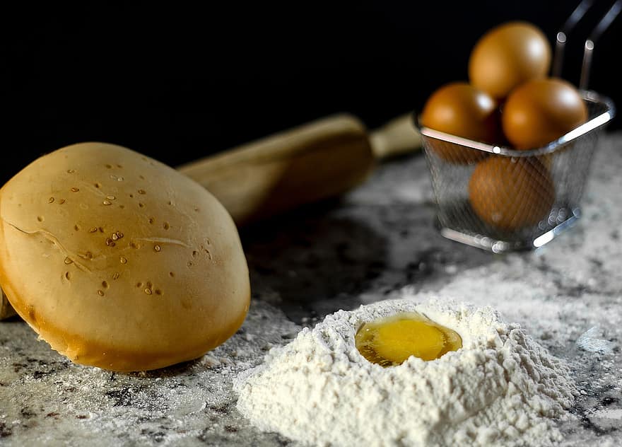 Breads, Baked, Food, Eggs, Pastry, Pastries, Rolling Pin, Flour, Food Photography, Dough, Baking